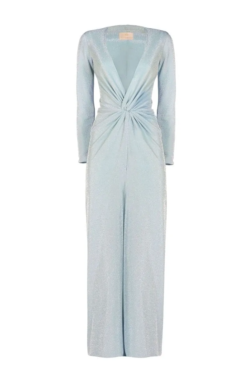 CLAIRE DRAPED EVENING MAXI DRESS