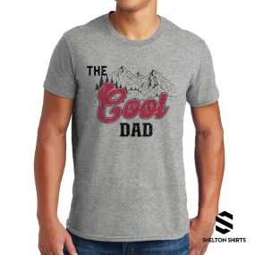 Cool Dad Mountains Grunge Vintage Print Grey T-shirt