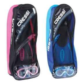 Cressi Palau Kids Long Fins Snorkel Mask Bag Set