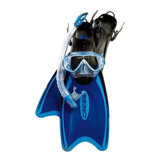 Cressi Palau Kids Long Fins Snorkel Mask Bag Set