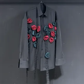 Dark Rose Button-Up Shirt