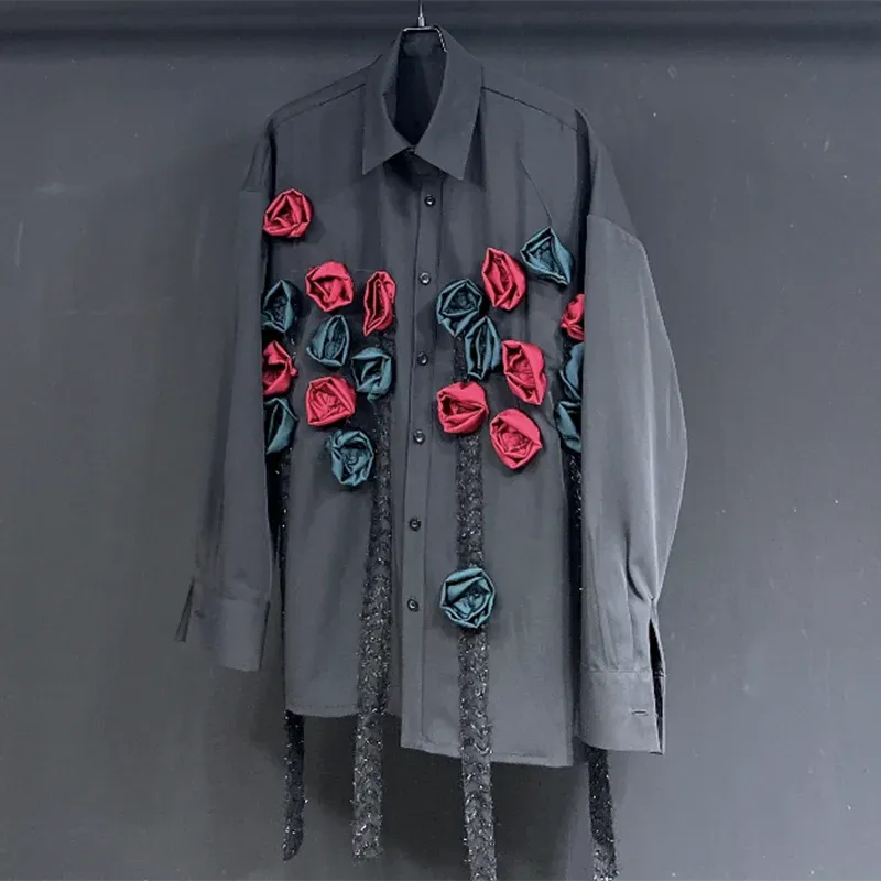 Dark Rose Button-Up Shirt