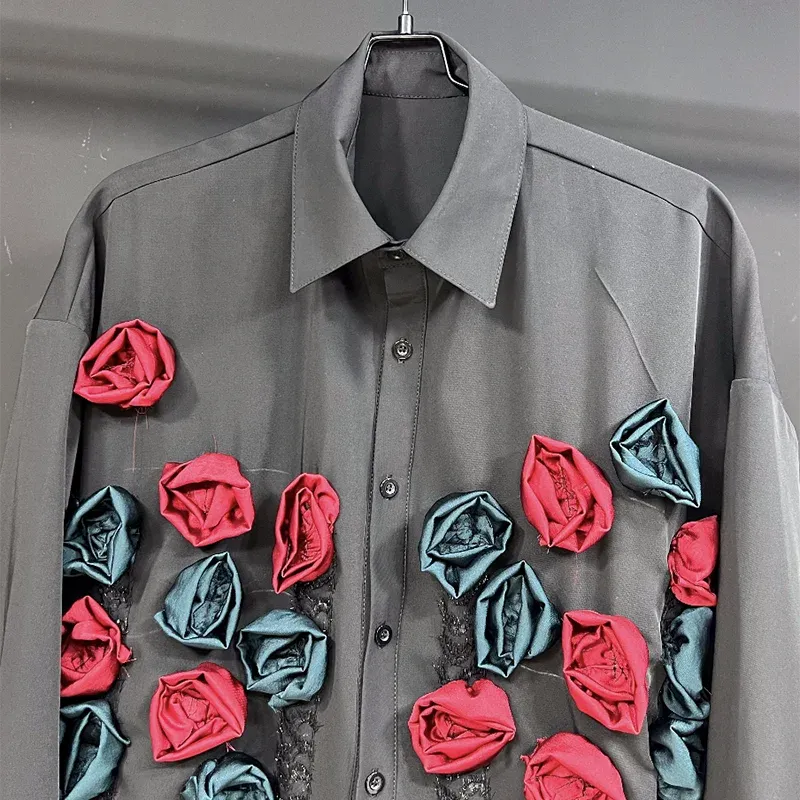 Dark Rose Button-Up Shirt