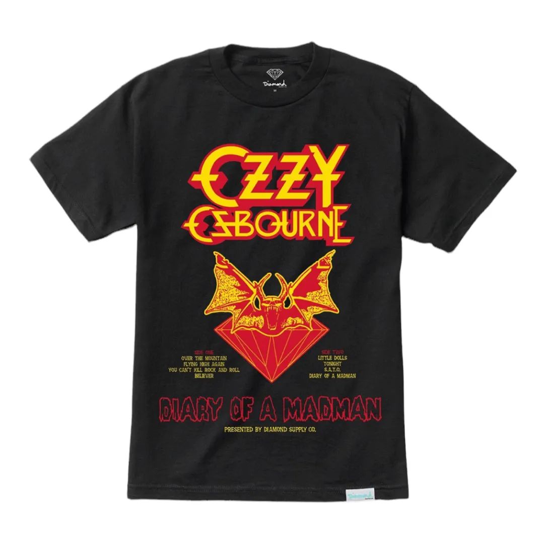 Diamond Supply Co. X Ozzy Osbourne Shirt Diary of a Madman Black