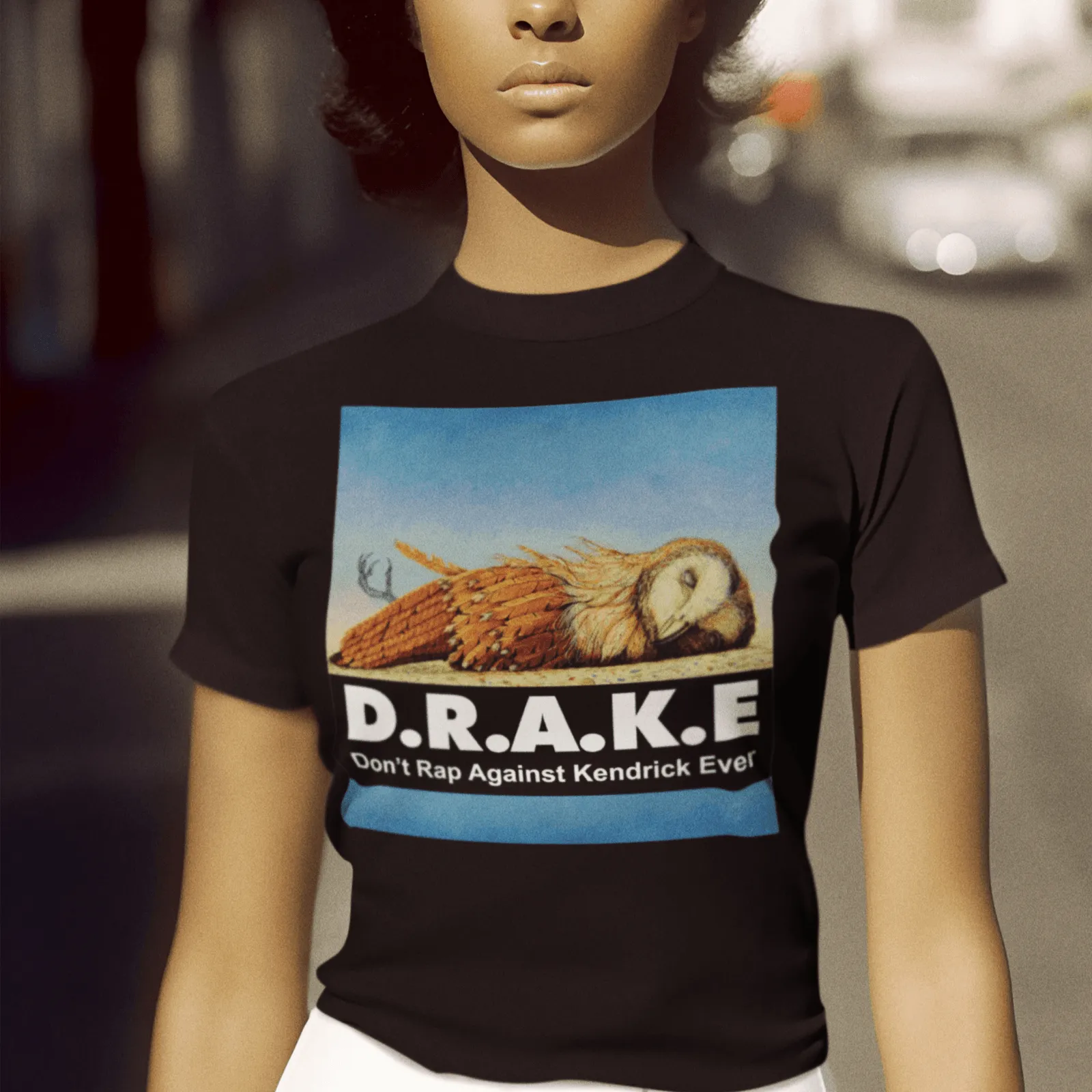 D.R.A.K.E. Drake Don't Rap About Kendrick Ever Short Sleeve Crew Neck Top