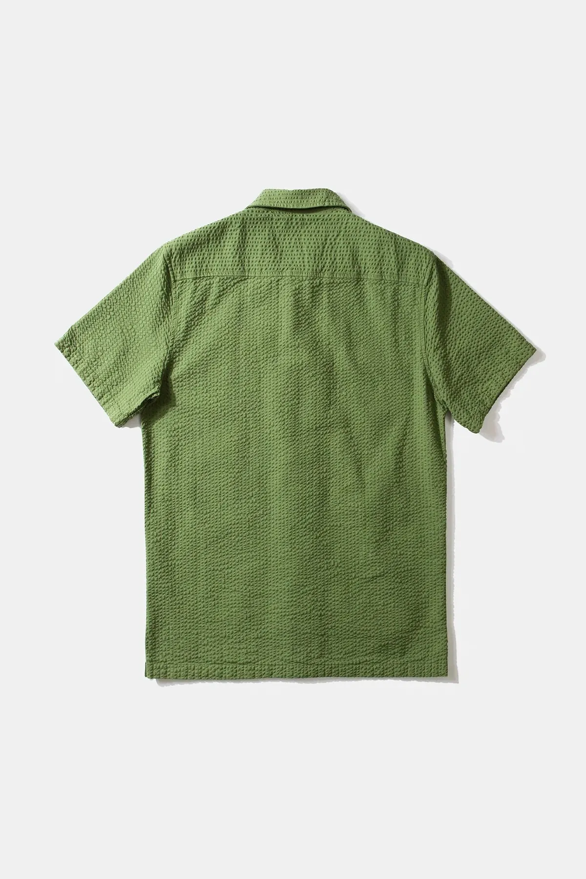 EDMMOND STUDIOS - SEERSUCKER SHORT SLEEVE SHIRT (KHAKI)