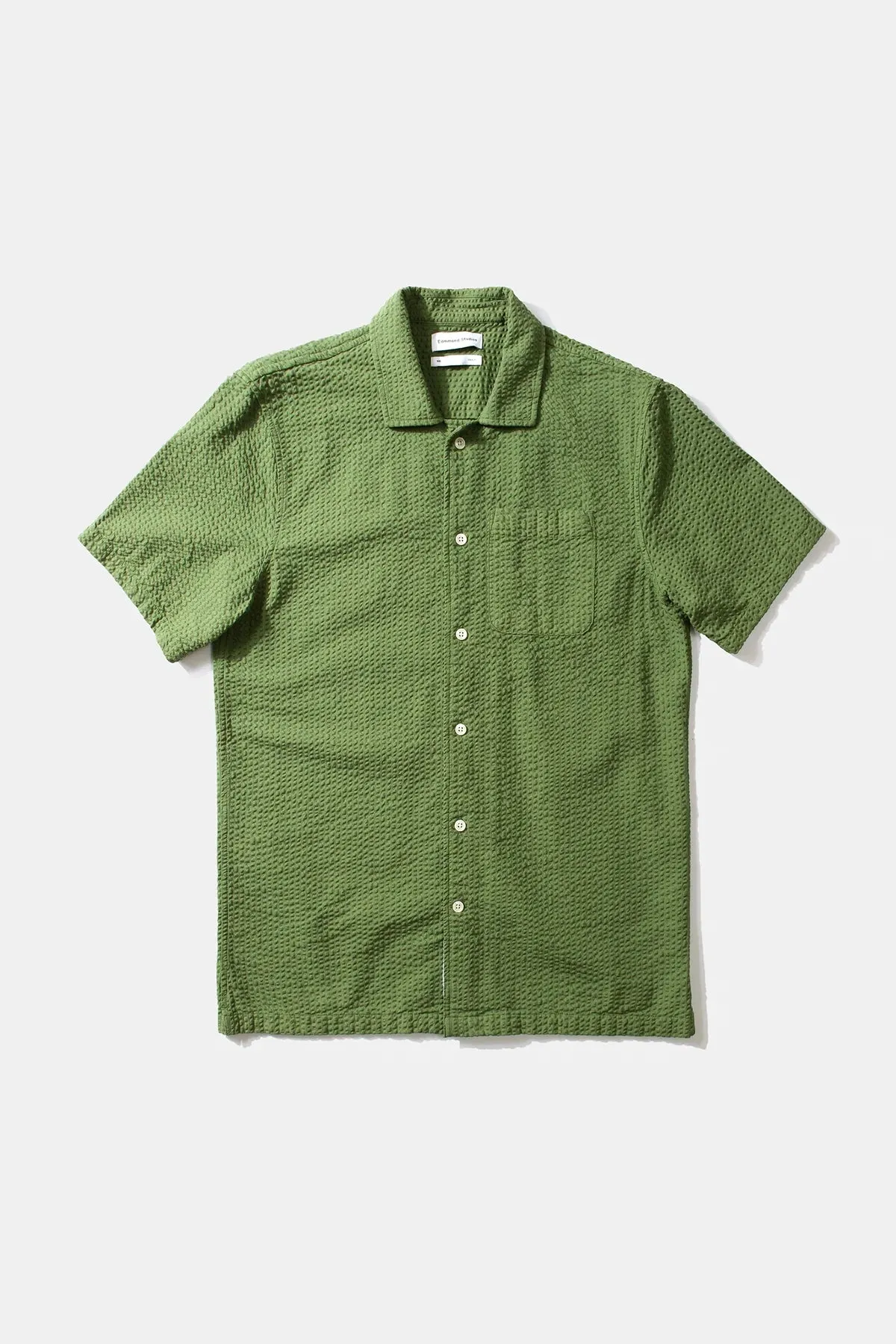 EDMMOND STUDIOS - SEERSUCKER SHORT SLEEVE SHIRT (KHAKI)