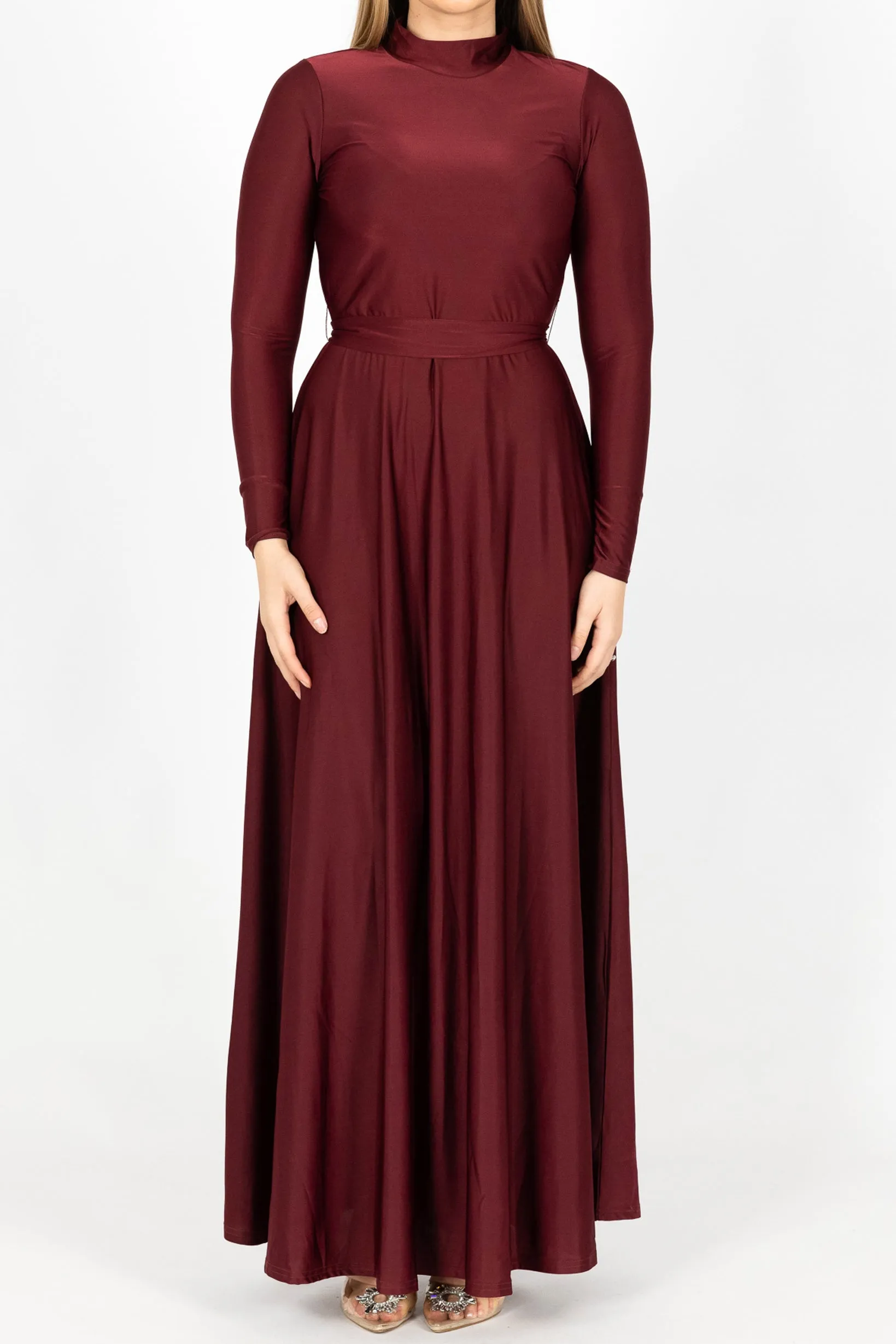 Elara Satin Maxi Dress