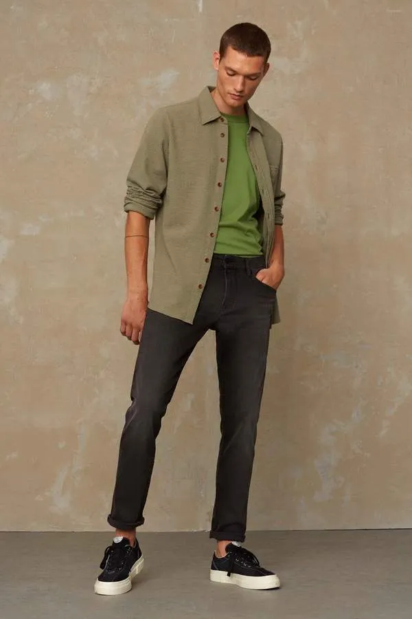 Enda Pocket Shirt - Seersucker Green