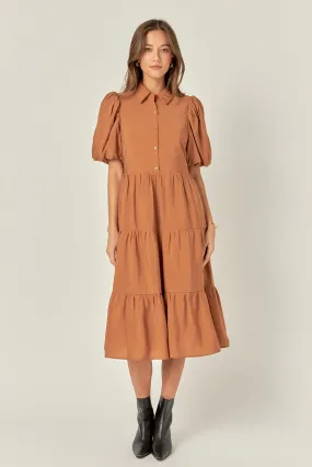 English Factory - Quarter Sleeve Bow Tie Maxi Dress