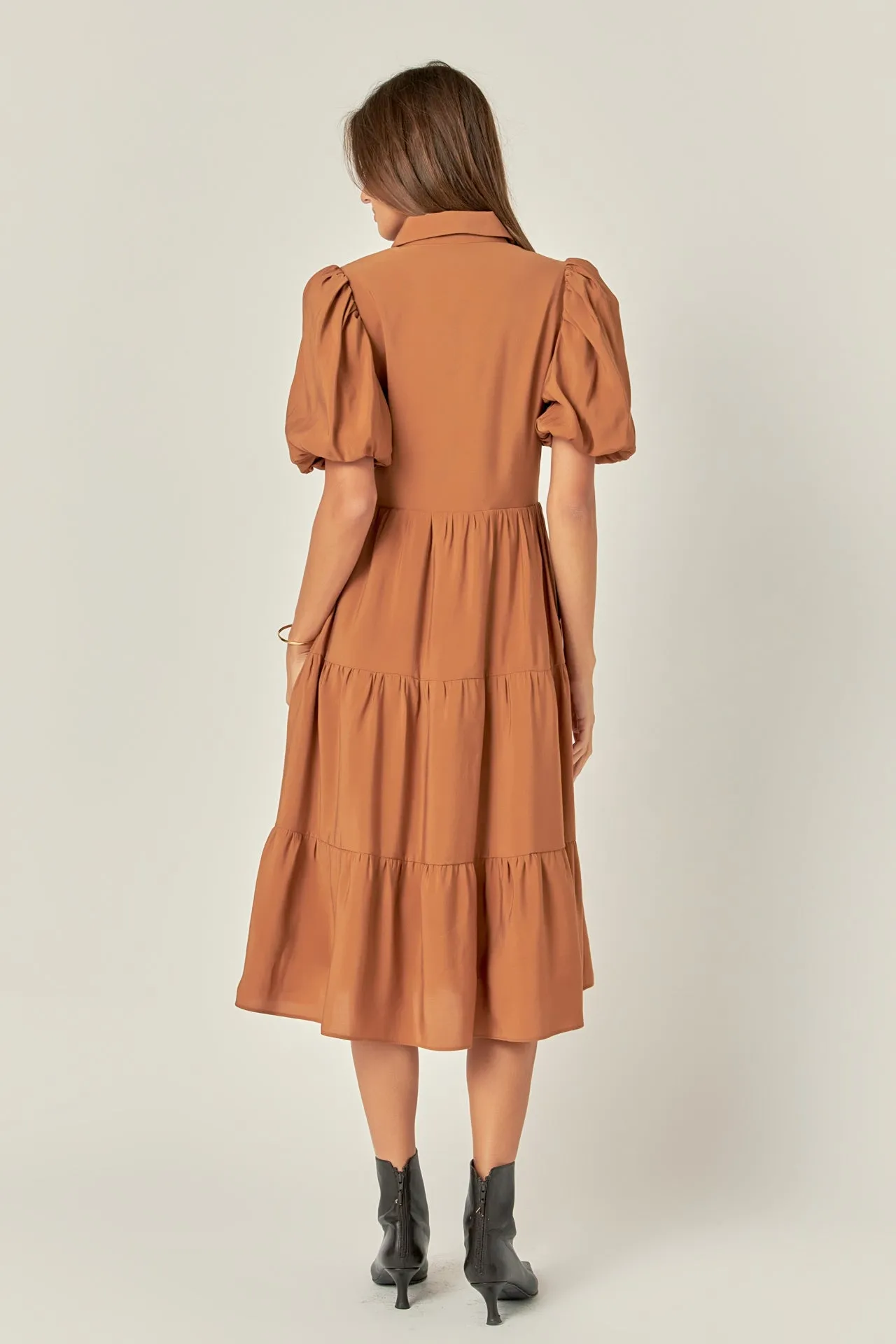 English Factory - Quarter Sleeve Bow Tie Maxi Dress