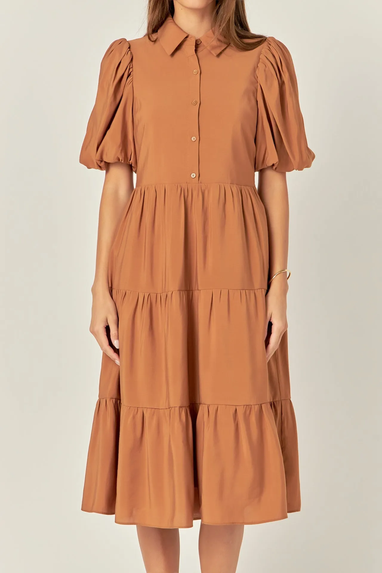 English Factory - Quarter Sleeve Bow Tie Maxi Dress