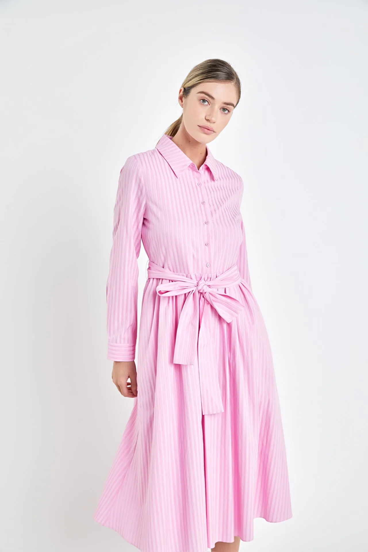 English Factory - Striped Shirt Maxi Dress