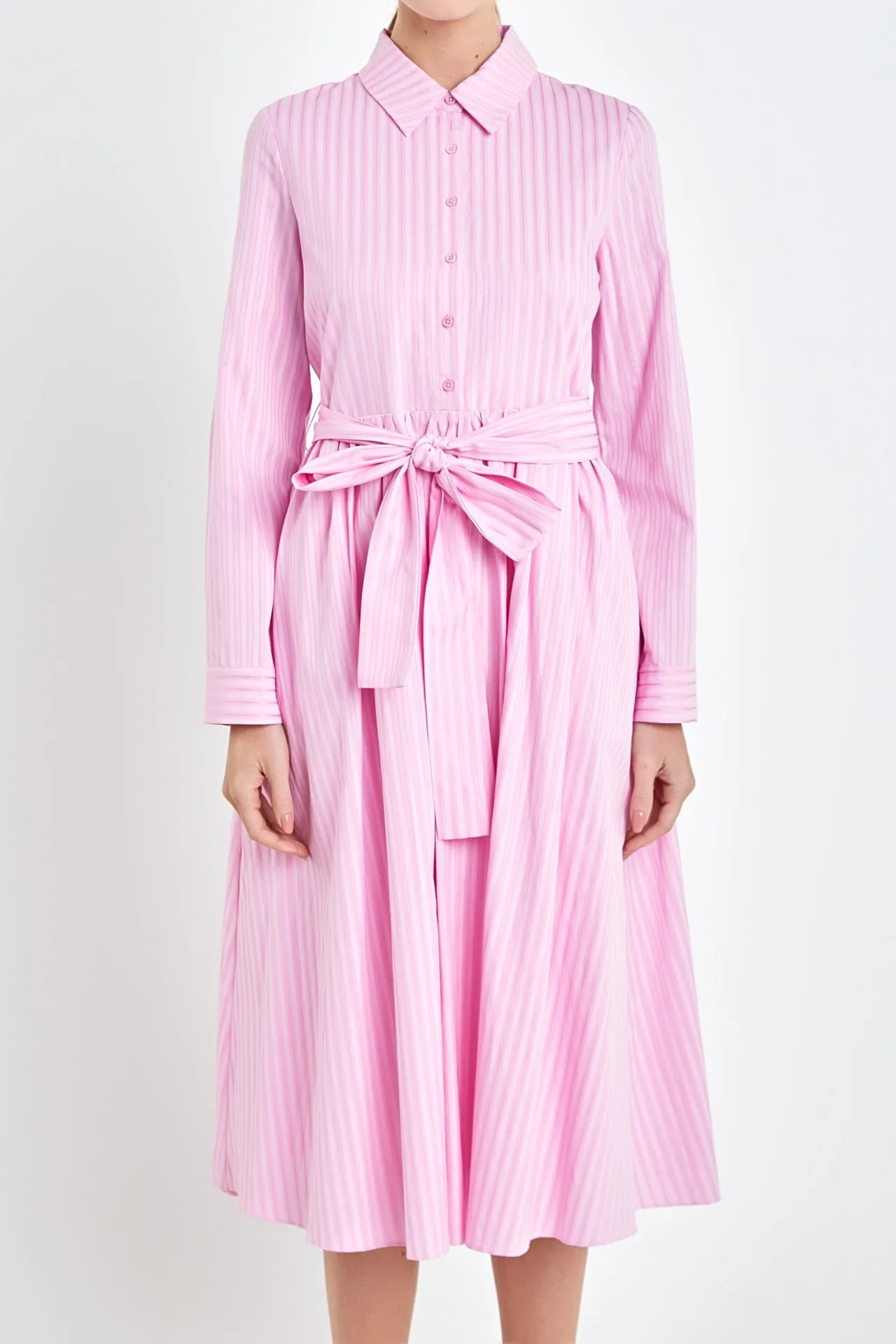 English Factory - Striped Shirt Maxi Dress