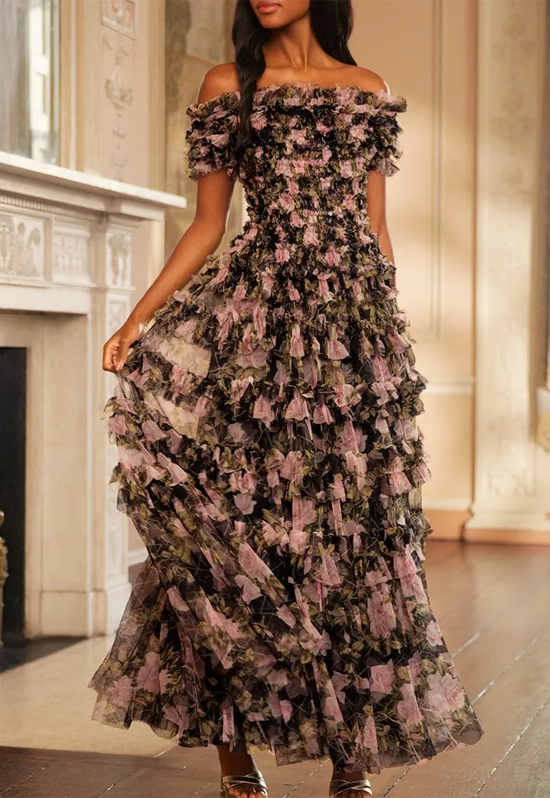 English Rose Lisette Off Shoulder Gown