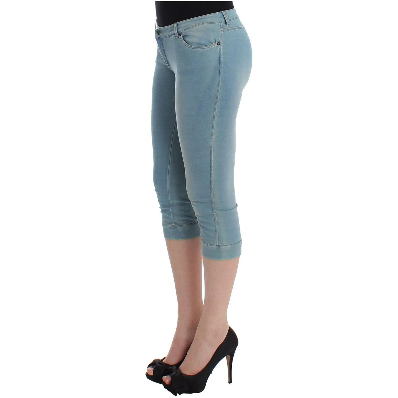 Ermanno Scervino Elegant Light Blue Capri Jeans