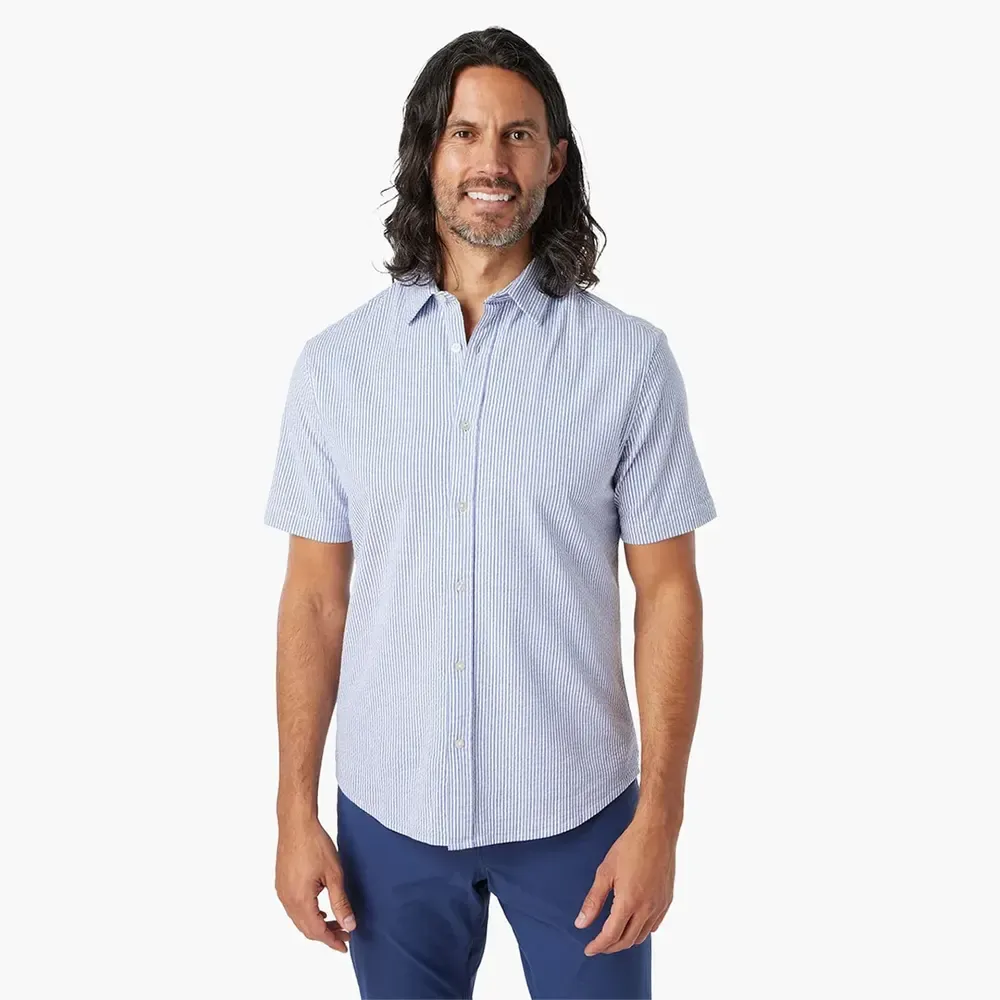 Fair Harbor Men's The Seersucker Short Sleeve Shirt