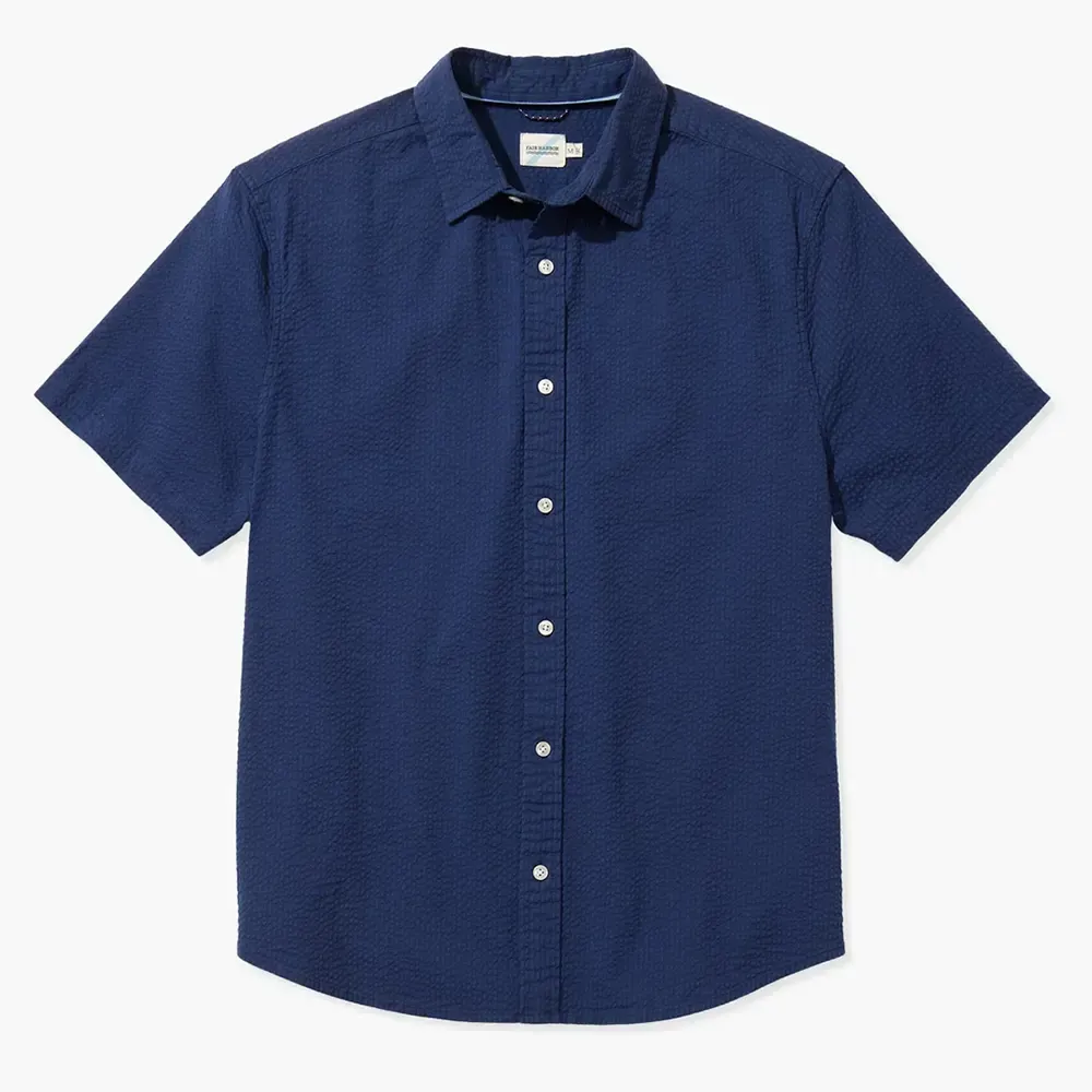 Fair Harbor Men's The Seersucker Short Sleeve Shirt