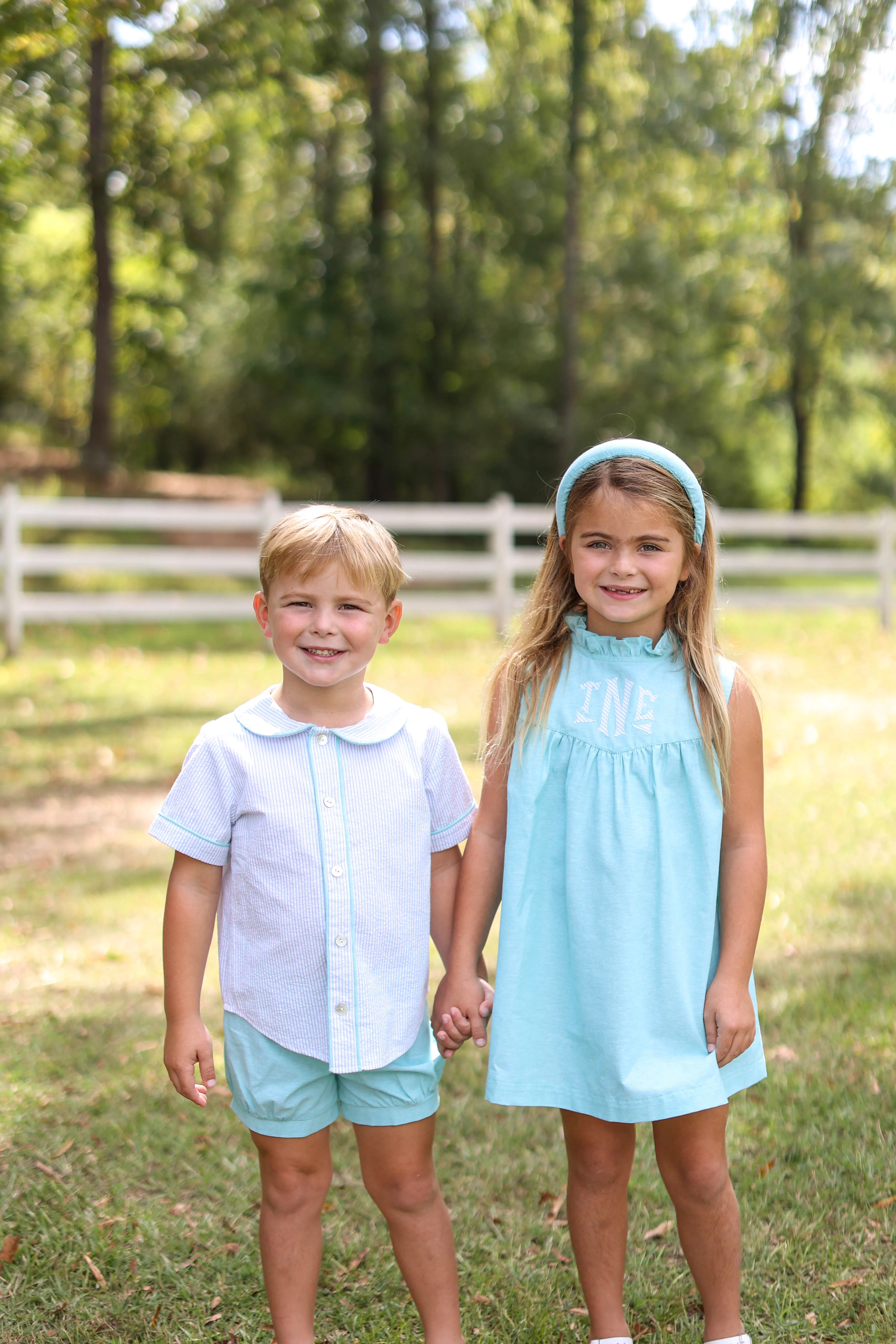 Fitz Shirt Short Sleeve in Light Blue Seersucker