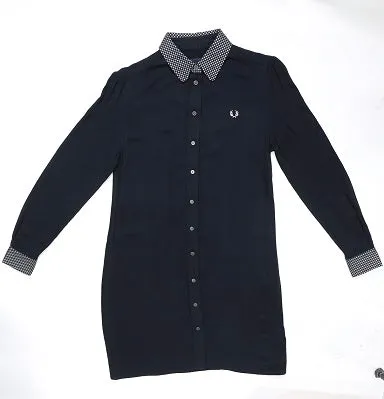 Fred Perry Metallic Collar Shirt Dress