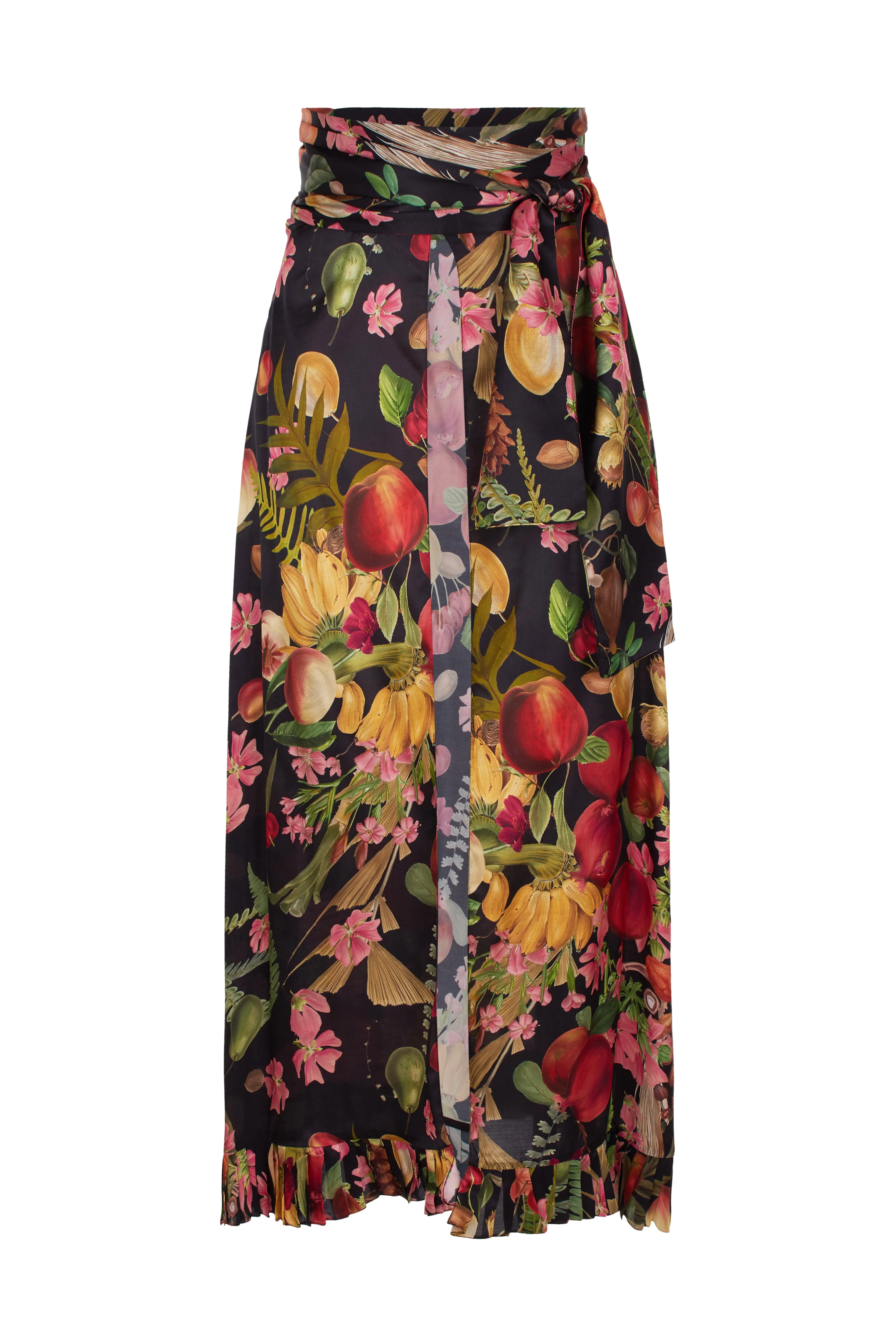 Fruits Exotiques Open Front Long Skirt