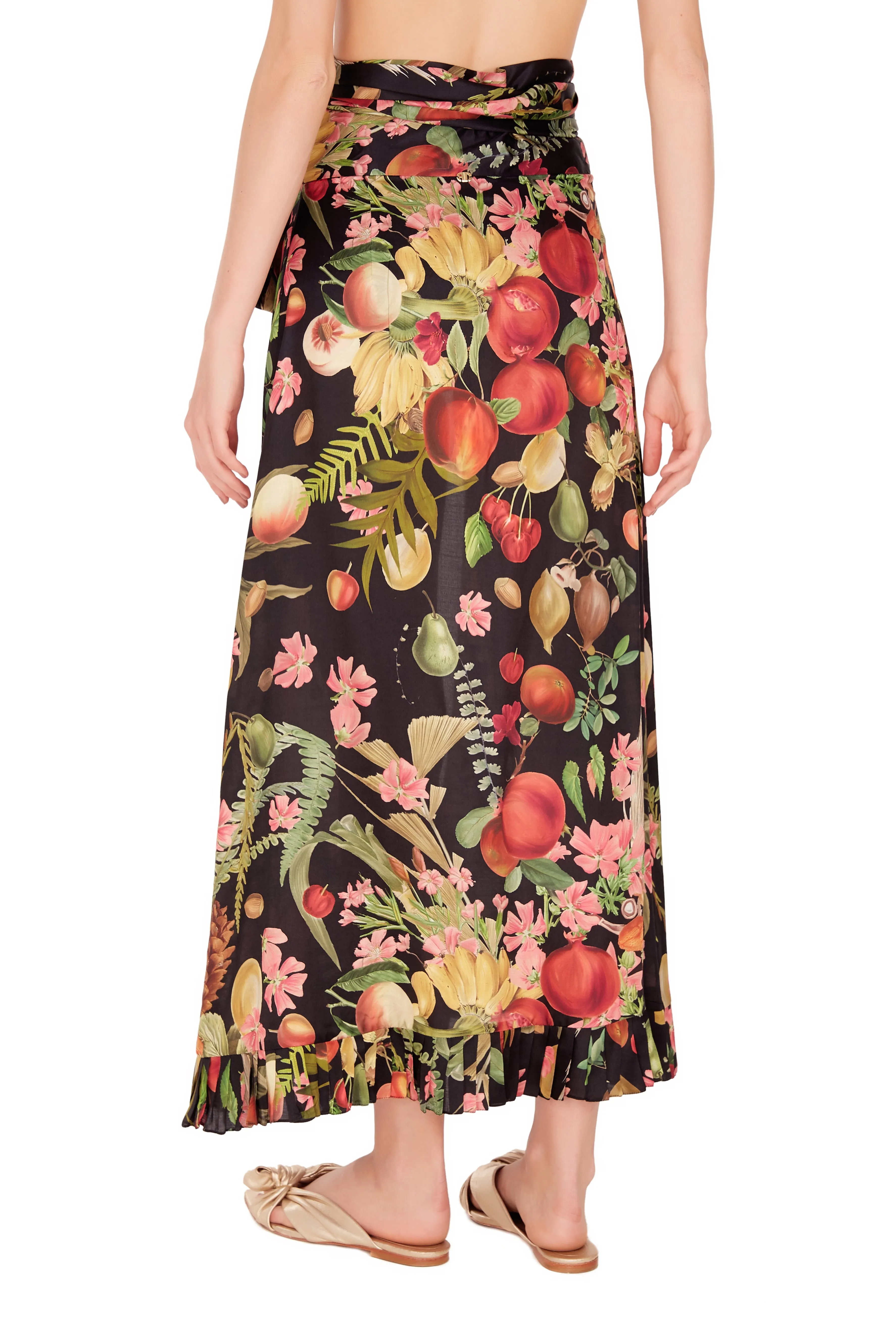 Fruits Exotiques Open Front Long Skirt