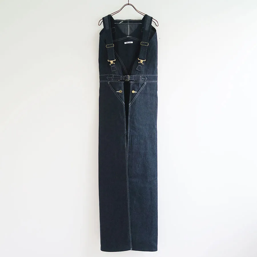 【FUMIKA UCHIDA/フミカウチダ】 <br>DENIM OVERALL APRON MAXI DRESS <br>T-OP001