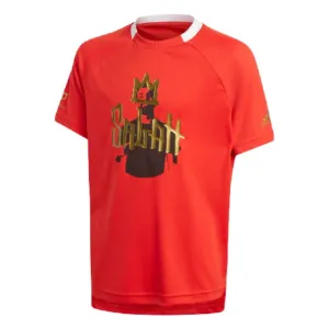 GM9019 B A.R. S Tee Vivid Red/Gold Met.