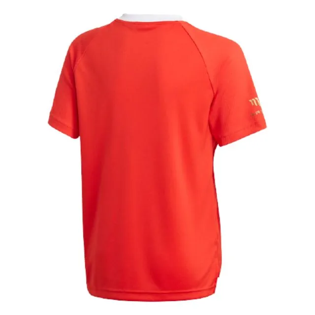 GM9019 B A.R. S Tee Vivid Red/Gold Met.