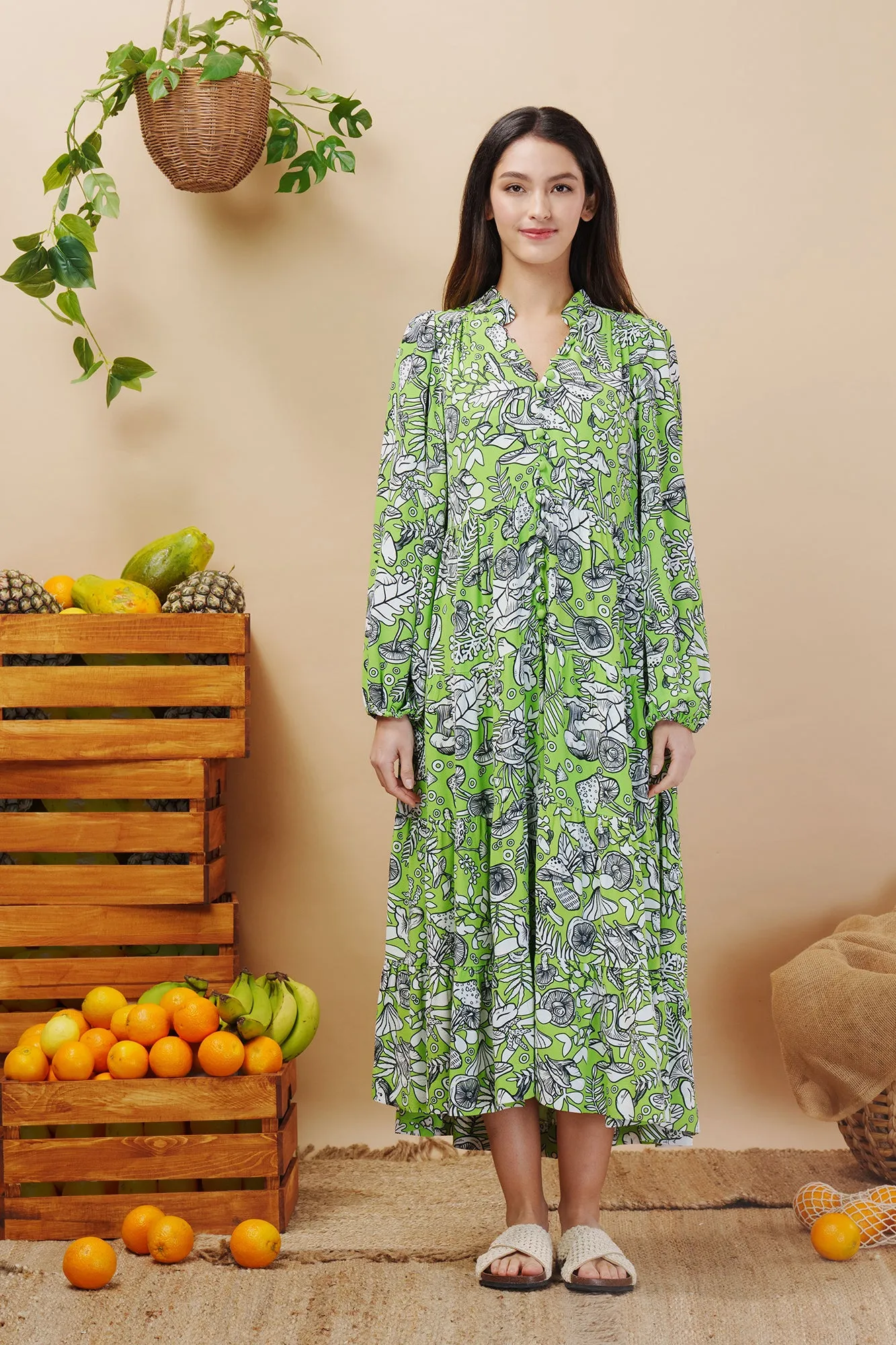 Groovy Fungi Maxi Dress