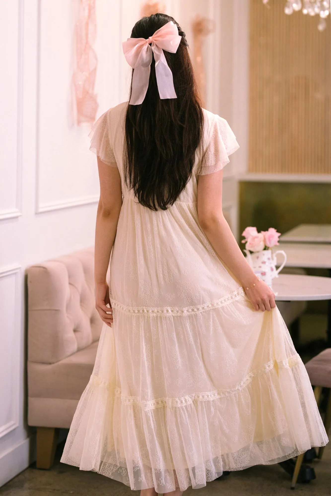 Haven Embroidered Tiered Dress