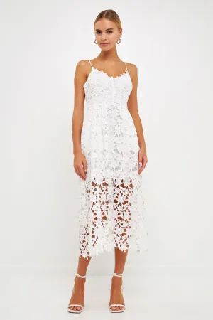 Haven Lace Cami Midi Dress