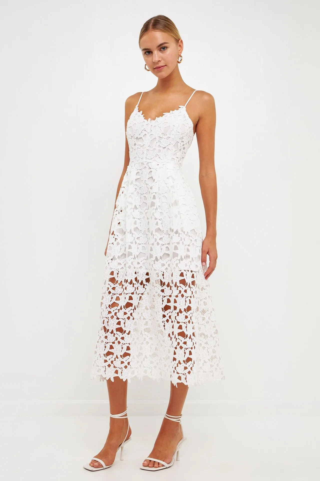 Haven Lace Cami Midi Dress