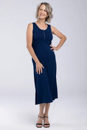 Henley Tank Dress - Navy