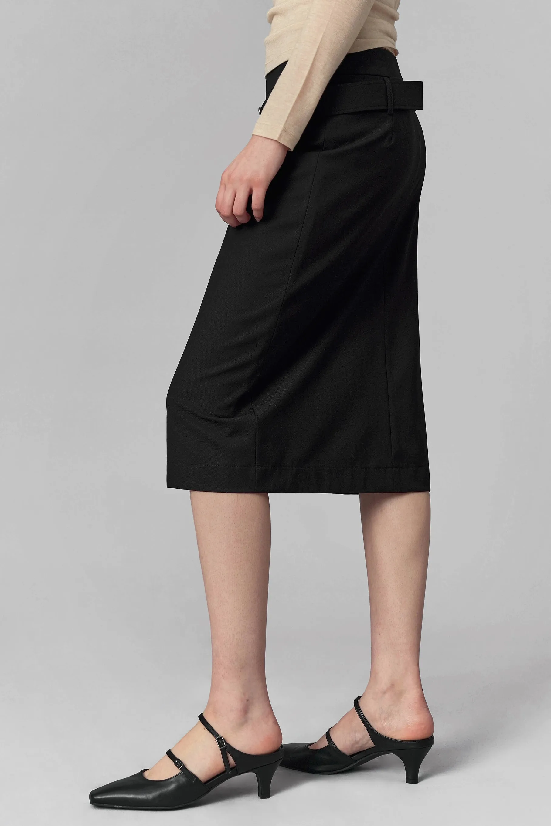 Hike Belted Midi Skirt