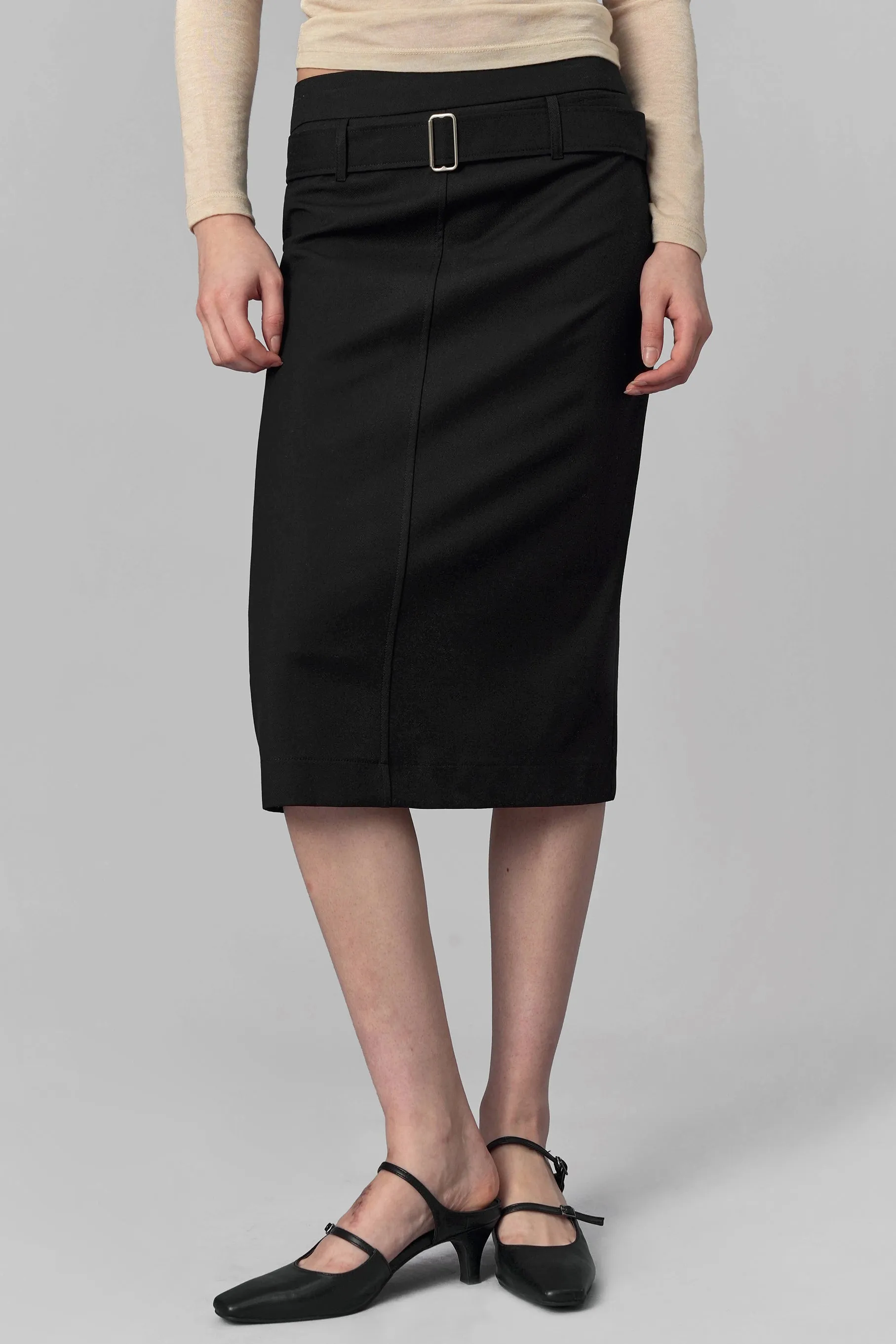 Hike Belted Midi Skirt