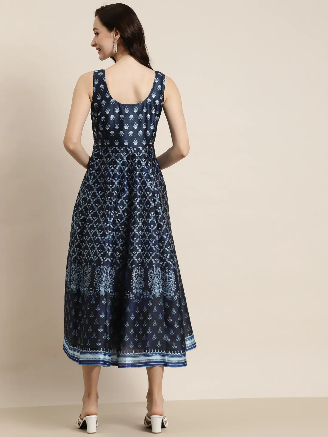 Indigo Boooti Floral Anarkali Maxi