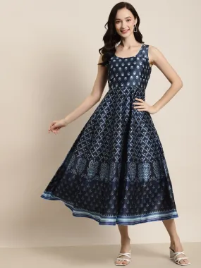 Indigo Boooti Floral Anarkali Maxi