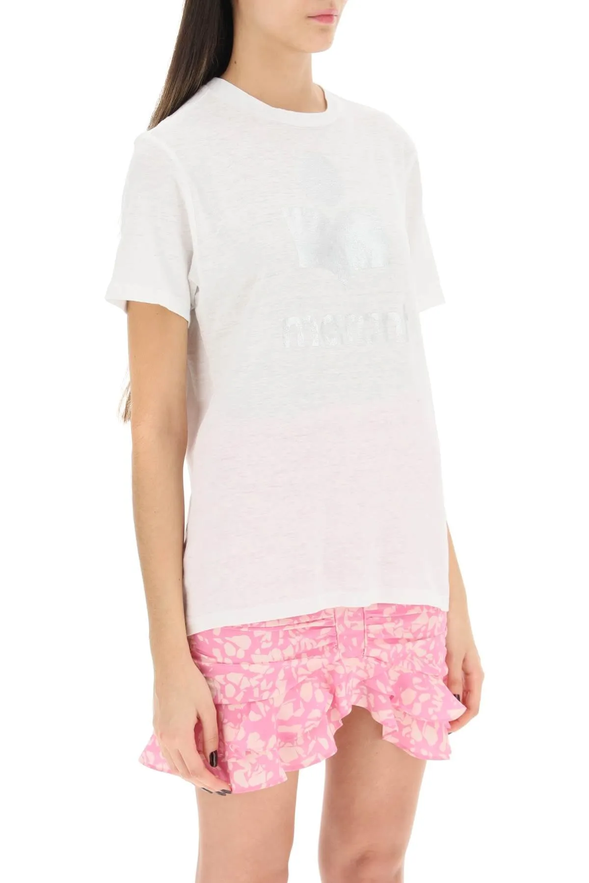 Isabel marant etoile 'zewel' t-shirt with metallic logo