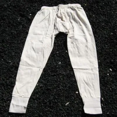 Italian 51% Wool Long Johns. New. Ivory.