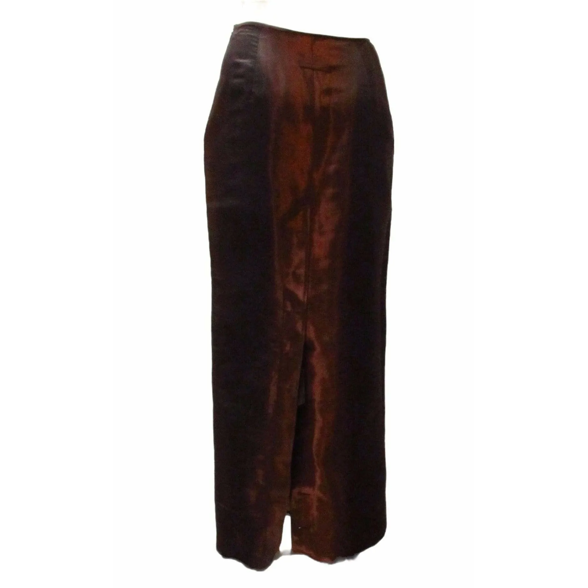 Jean Paul Gaultier Femme Long Metallic Wine Skirt