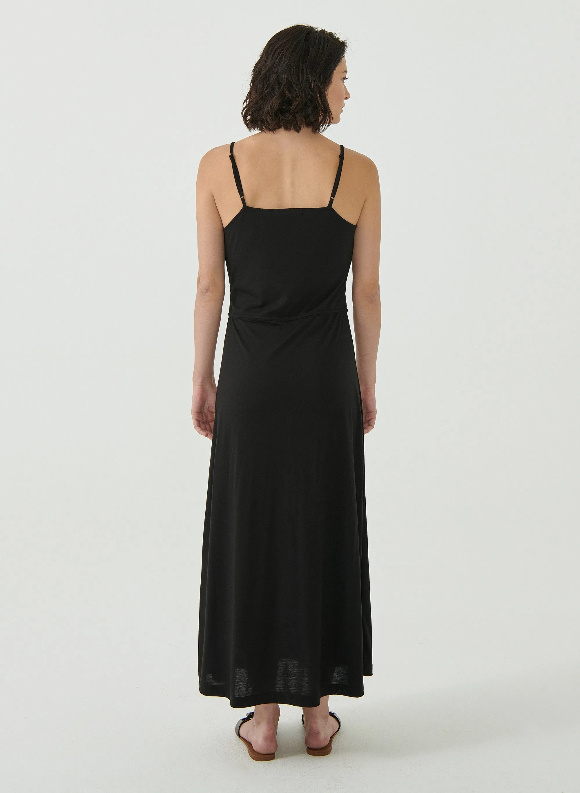 Jurk met verstelbare bandjes | Organication maxi dress black