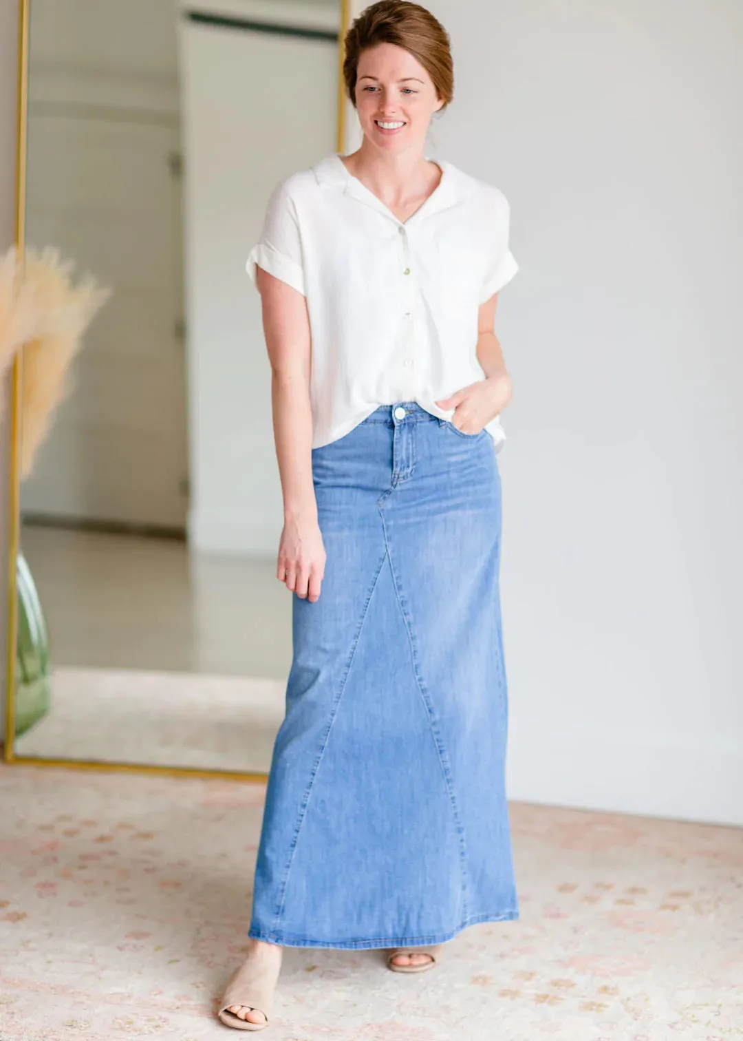 Katherine Long Denim Skirt