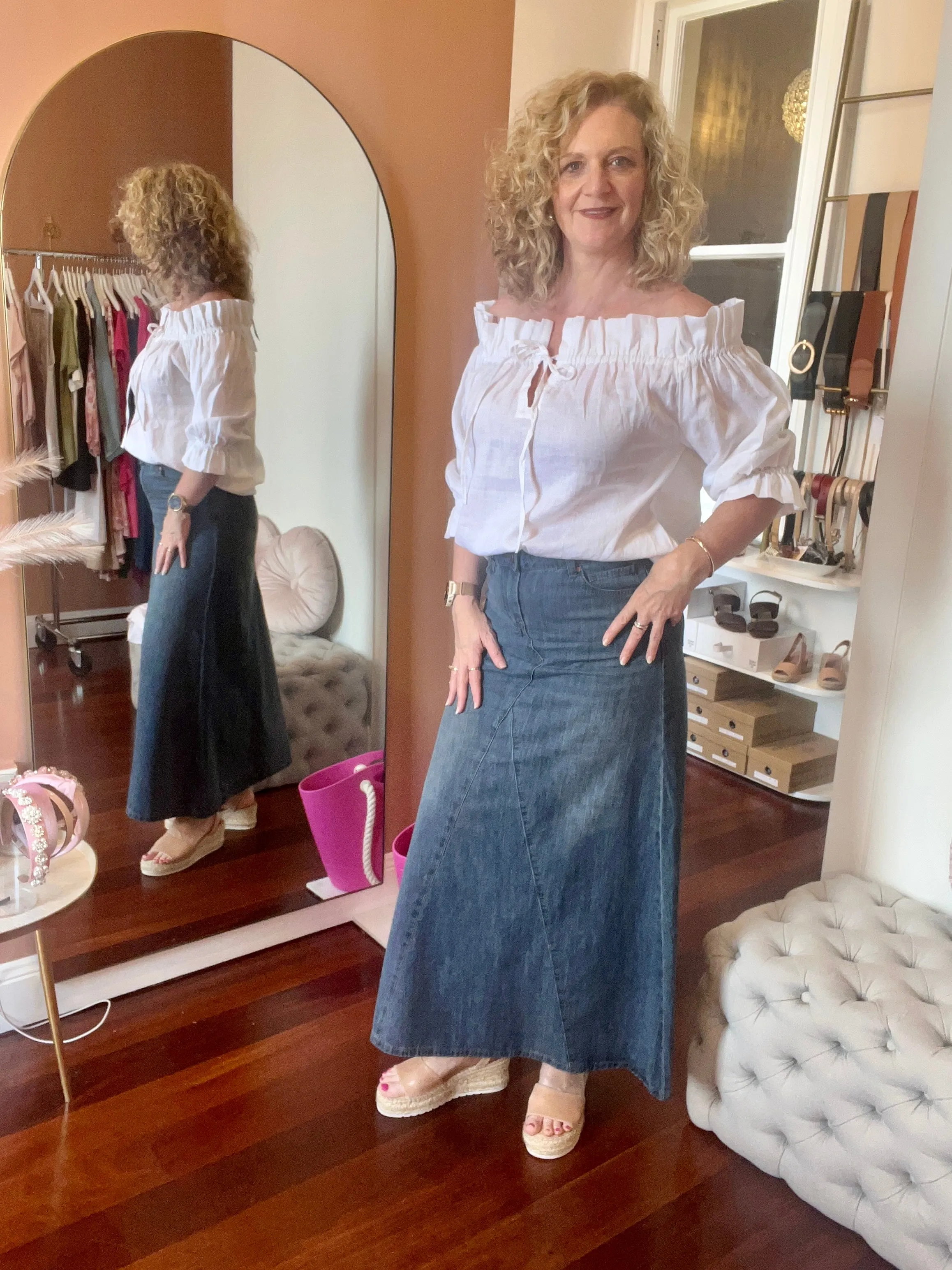 Katherine Long Denim Skirt