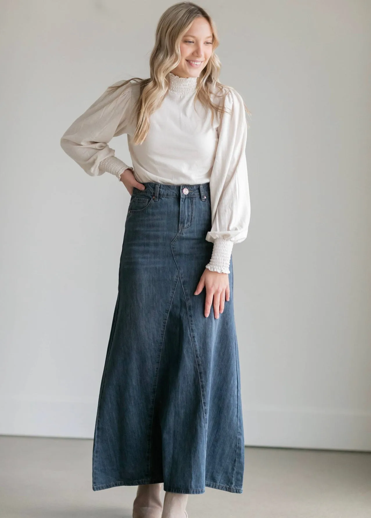 Katherine Long Denim Skirt