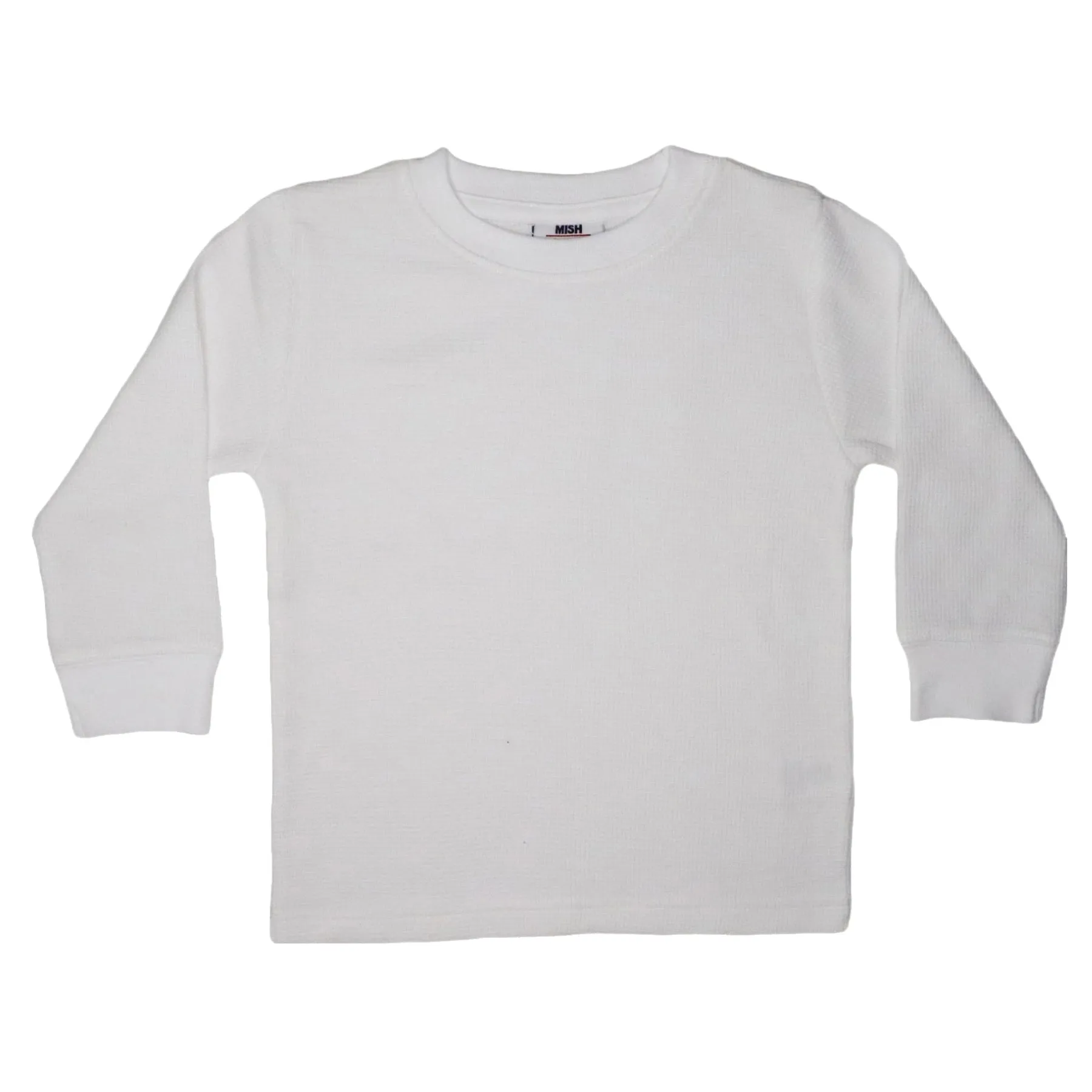 🎁Kids Thermal Long Sleeve Solid Shirt - White