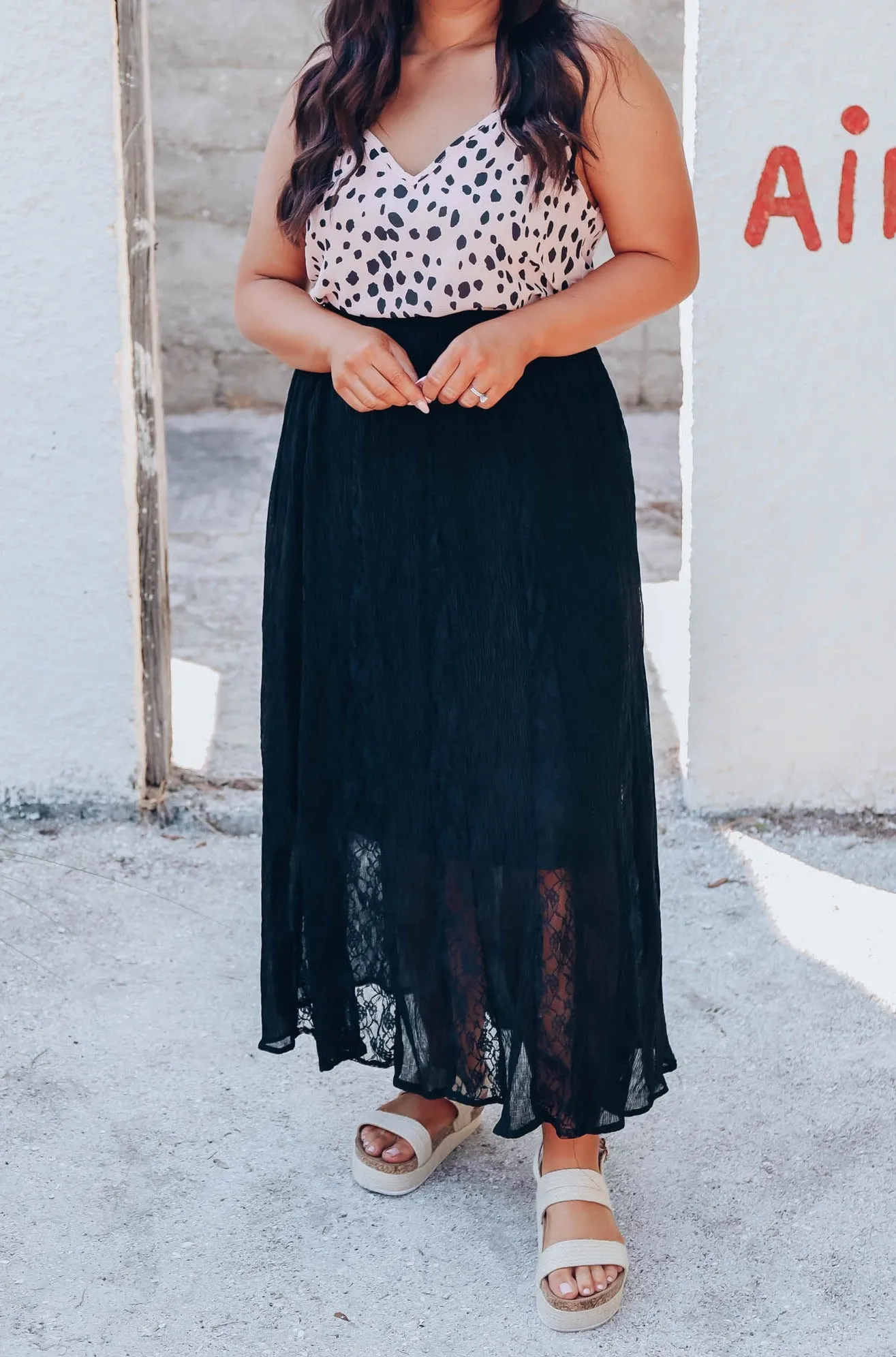 Kindred Spirit Lace Maxi Skirt - Black