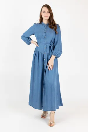 Lilianna Button Denim Dress