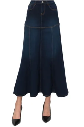 Long Denim Skirt Style 89063