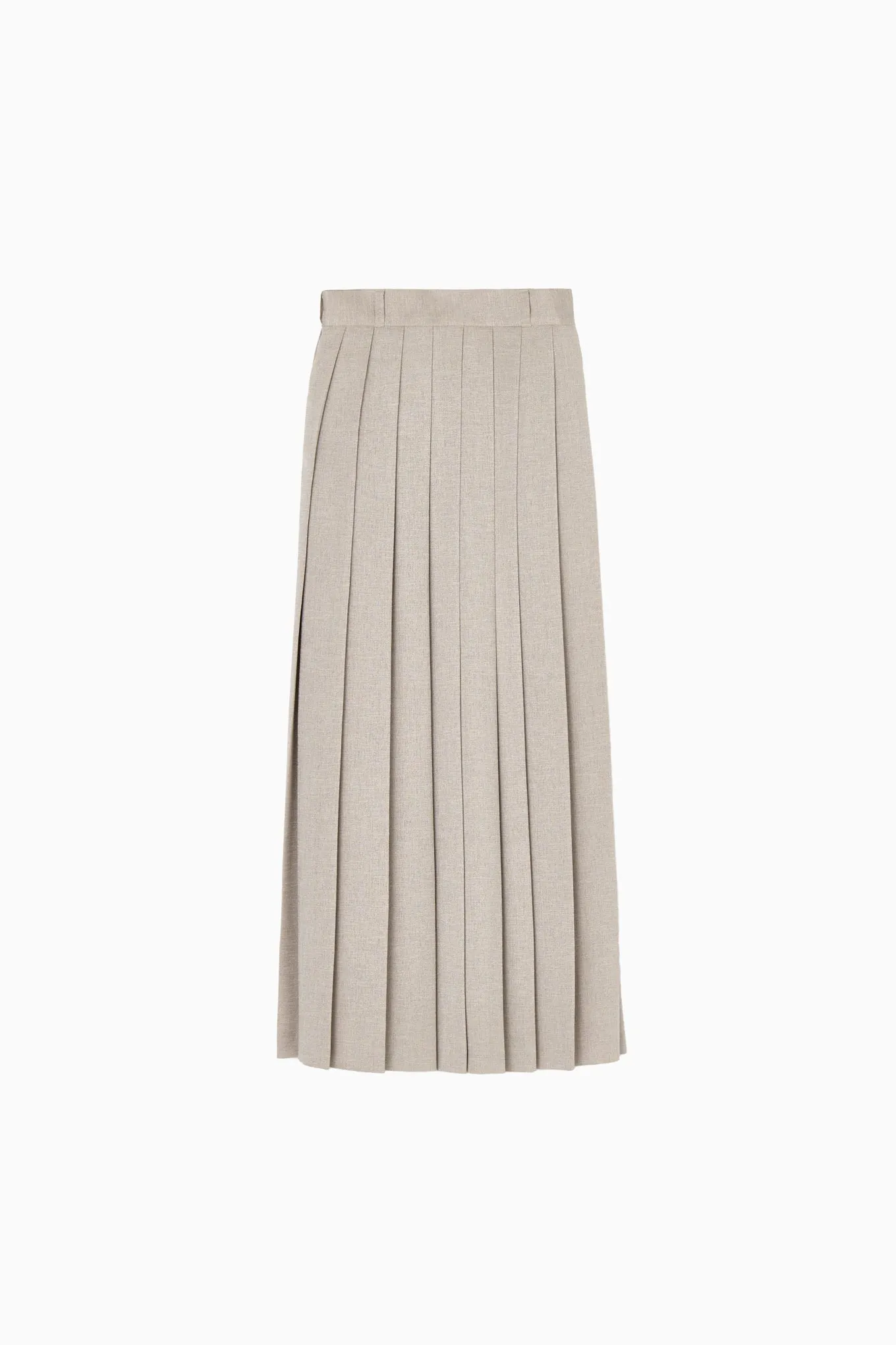 long pleats skirt